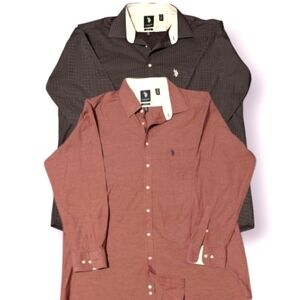 2 Us Polo Assn NWOT Shirt Men's 2XL Tall Button Down Shirts